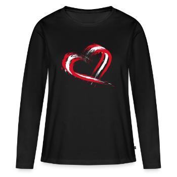 Peru - Frauen Premium Bio Langarmshirt - Schwarz - Vorne - Julia (174cm)