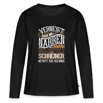 Schreiner - Frauen Premium Bio Langarmshirt - Schwarz - Vorne - Julia (174cm)