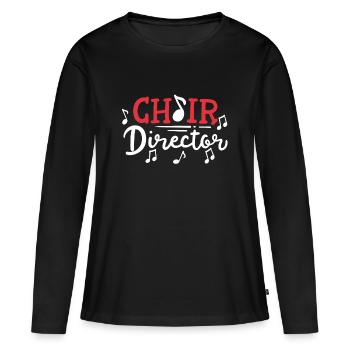 Chorleiter Dirigent - Frauen Premium Bio Langarmshirt - Schwarz - Vorne - Julia (174cm)