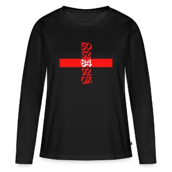 50 52 84 92 07 - T-shirt manches longues Premium bio Femme - noir - Devant - Julia (174cm)