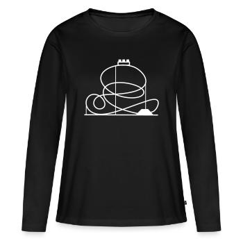 Montagnes russes - T-shirt manches longues Premium bio Femme - noir - Devant - Julia (174cm)