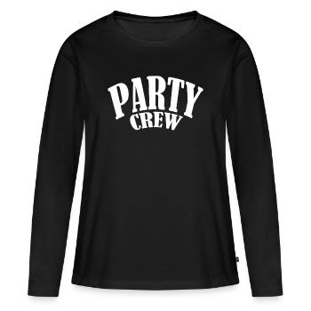 party partycrew partymonster dj deejay disco crew - T-shirt manches longues Premium bio Femme - noir - Devant - Julia (174cm)