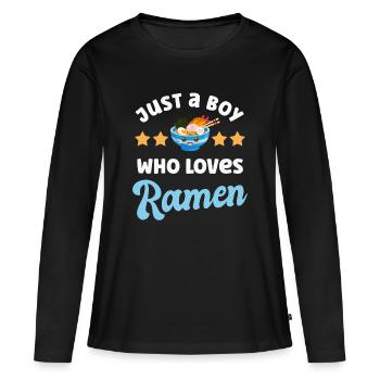 Ramen Nudeln - Frauen Premium Bio Langarmshirt - Schwarz - Vorne - Julia (174cm)
