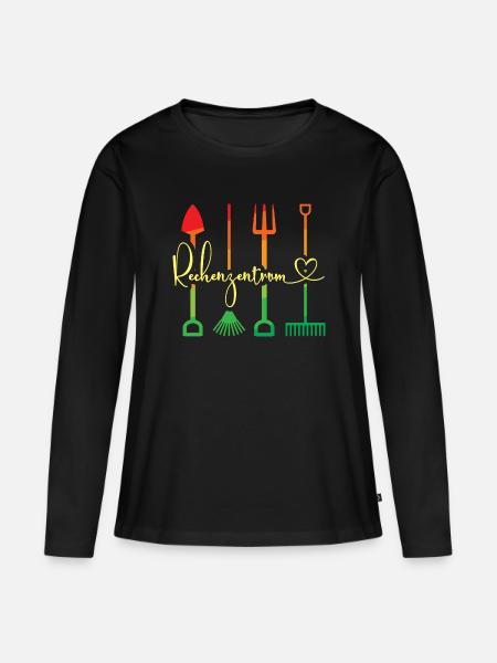 Rechenzentrum Gärtner Garten - Frauen Premium Bio Langarmshirt - Schwarz