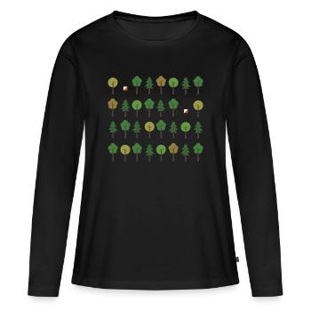 Course d’orientation [01.2] [Course d’orientation] [PX] - T-shirt manches longues Premium bio Femme - noir - Devant - Julia (174cm)