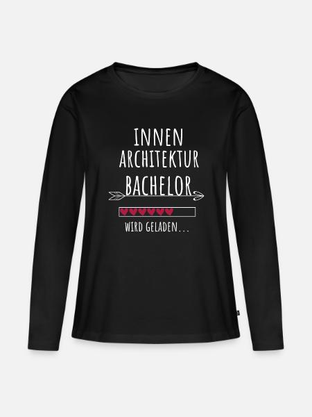 Innenarchitektur Bachelor Studium Geschenk - Frauen Premium Bio Langarmshirt - Schwarz