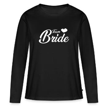 Team Bride - Women's Premium Organic Long Sleeve Shirt - black - Front - Julia (174cm)