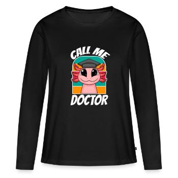 Doctorate Doctoral Thesis Doctoral Degree - Women's Premium Organic Long Sleeve Shirt - black - Front - Julia (174cm)
