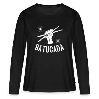 batucada, brésil, samba, rio - T-shirt manches longues Premium bio Femme - noir - Devant - Julia (174cm)
