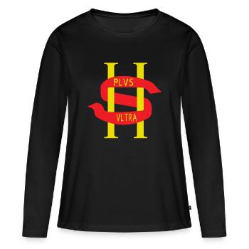PLVS VLTRA - Women's Premium Organic Long Sleeve Shirt - black - Front - Julia (174cm)