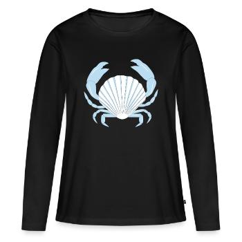 Crabe bleu - T-shirt manches longues Premium bio Femme - noir - Devant - Julia (174cm)