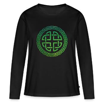 Celtic Knot - Frauen Premium Bio Langarmshirt - Schwarz - Vorne - Julia (174cm)