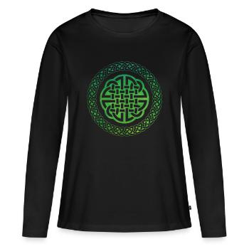 Celtic Knot - Frauen Premium Bio Langarmshirt - Schwarz - Vorne - Julia (174cm)