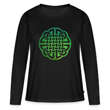 Celtic Knot - Frauen Premium Bio Langarmshirt - Schwarz - Vorne - Julia (174cm)