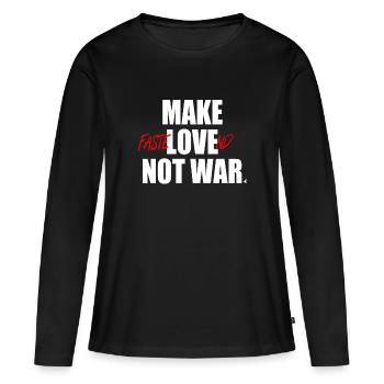 Carnaval de Cologne Faire Fastelovend Pas La Guerre Amour Kölsch - T-shirt manches longues Premium bio Femme - noir - Devant - Julia (174cm)