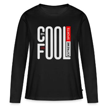 COOL AND FOOL EXTREME SPORTS - Women's Premium Organic Long Sleeve Shirt - black - Front - Julia (174cm)