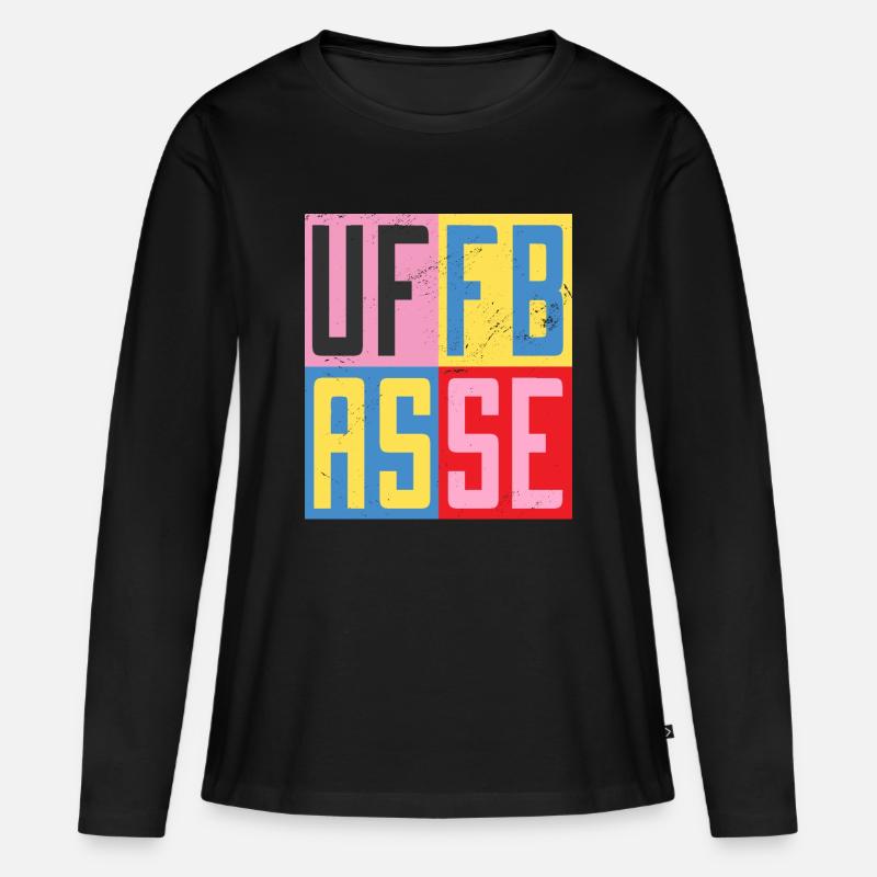 Uffbasse Design - Frauen Premium Bio Langarmshirt - Schwarz