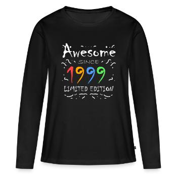 1999 - Né en 1999 - Fantastique depuis 1999 - T-shirt manches longues Premium bio Femme - noir - Devant - Julia (174cm)