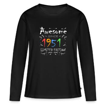1951 - Né en 1951 - Fantastique depuis 1951 - T-shirt manches longues Premium bio Femme - noir - Devant - Julia (174cm)