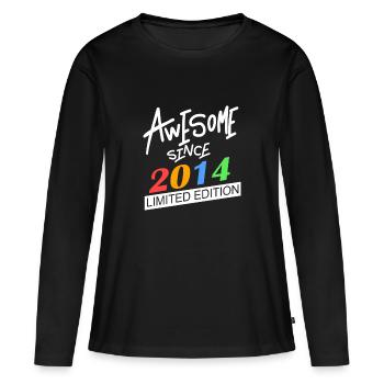 2014 - Millésime 2014 - Fantastique depuis 2014 - T-shirt manches longues Premium bio Femme - noir - Devant - Julia (174cm)