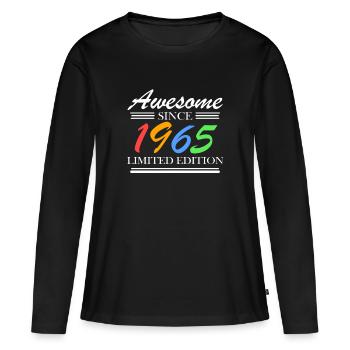 1965 - Né en 1965 - Fantastique depuis 1965 - T-shirt manches longues Premium bio Femme - noir - Devant - Julia (174cm)