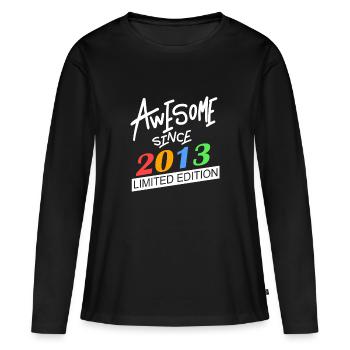 2013 - Millésime 2013 - Fantastique depuis 2013 - T-shirt manches longues Premium bio Femme - noir - Devant - Julia (174cm)