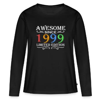 1999 - Né en 1999 - Fantastique depuis 1999 - T-shirt manches longues Premium bio Femme - noir - Devant - Julia (174cm)