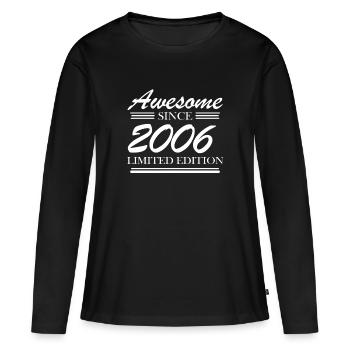 2006 - T-shirt manches longues Premium bio Femme - noir - Devant - Julia (174cm)
