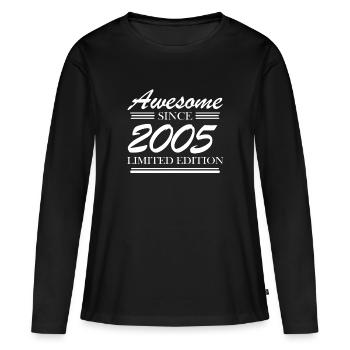 2005 - Né en 2005 - Fantastique depuis 2005 - T-shirt manches longues Premium bio Femme - noir - Devant - Julia (174cm)
