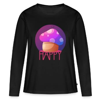 MAGIC MUSHROOM par CD - T-shirt manches longues Premium bio Femme - noir - Devant - Julia (174cm)