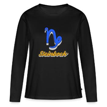 Superstition Ésotérique Capricorne Horoscope Constellation - T-shirt manches longues Premium bio Femme - noir - Devant - Julia (174cm)