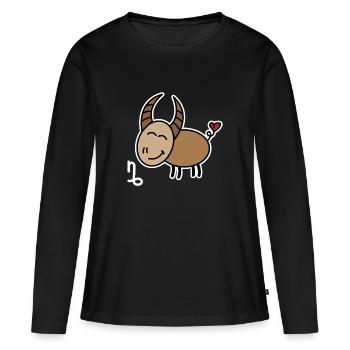 Superstition Cœur Horoscope Capricorne Astronomie - T-shirt manches longues Premium bio Femme - noir - Devant - Julia (174cm)