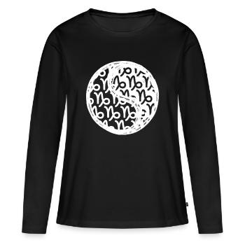 Steinbock Gestirne Vintage Aberglaube Sternzeichen - Frauen Premium Bio Langarmshirt - Schwarz - Vorne - Julia (174cm)