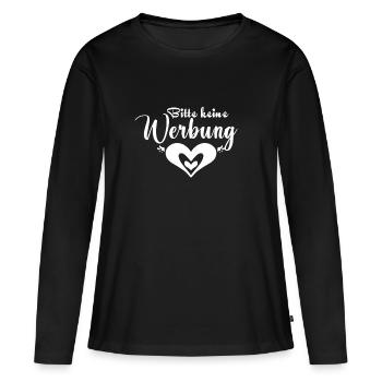 Bitte keine Werbung - Briefkasten - Frauen Premium Bio Langarmshirt - Schwarz - Vorne - Julia (174cm)