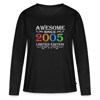 2005 - Fantastique depuis 2005 - Né en 2005 - T-shirt manches longues Premium bio Femme - noir - Devant - Julia (174cm)