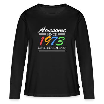 1973 - Fantastique depuis 1973 - Né en 1973 - T-shirt manches longues Premium bio Femme - noir - Devant - Julia (174cm)