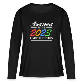 2023 Bébé - Fantastique depuis 2023 - Né en 2023 - T-shirt manches longues Premium bio Femme - noir - Devant - Julia (174cm)