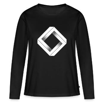 White impossible diamond - Women's Premium Organic Long Sleeve Shirt - black - Front - Julia (174cm)