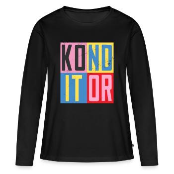 Pastry Chef Design - Women's Premium Organic Long Sleeve Shirt - black - Front - Julia (174cm)