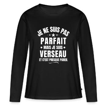 verseau, signe du zodiaque, signe d'air - T-shirt manches longues Premium bio Femme - noir - Devant - Julia (174cm)