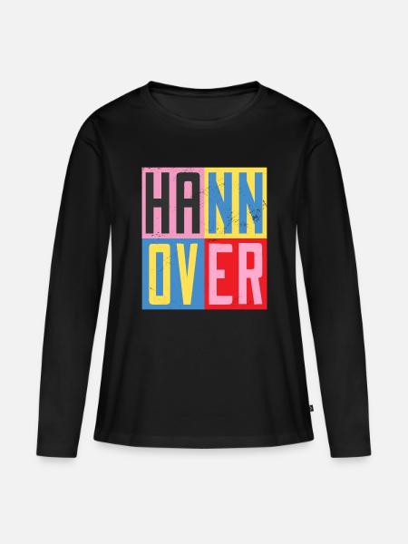 Hannover Design - Frauen Premium Bio Langarmshirt - Schwarz