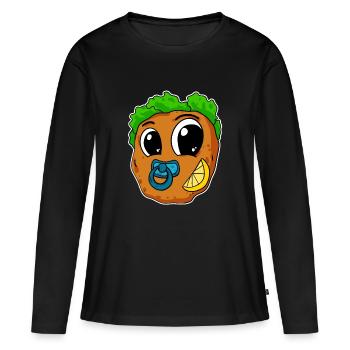 Baby Schnitzel - Frauen Premium Bio Langarmshirt - Schwarz - Vorne - Julia (174cm)