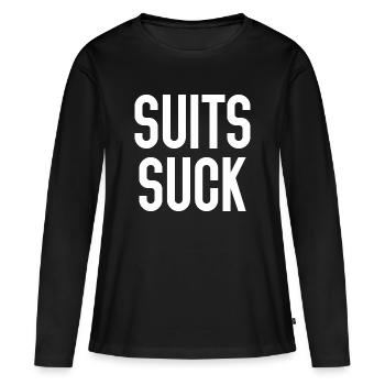 Costumes Suck - T-shirt manches longues Premium bio Femme - noir - Devant - Julia (174cm)
