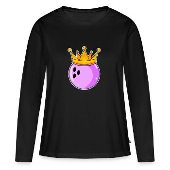 Bowling Women Partner Look - T-shirt manches longues Premium bio Femme - noir - Devant - Julia (174cm)