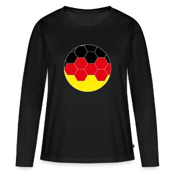 Hexagone du football allemand - T-shirt manches longues Premium bio Femme - noir - Devant - Julia (174cm)