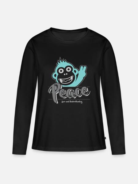 Peace love and understanding - Women's Premium Organic Long Sleeve Shirt - black