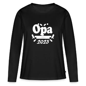 Opa 2023 - Opa werden - Bald Opa - Frauen Premium Bio Langarmshirt - Schwarz - Vorne - Julia (174cm)