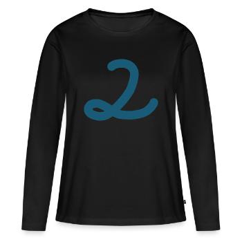 2 Numéro deux - T-shirt manches longues Premium bio Femme - noir - Devant - Julia (174cm)