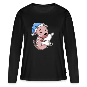 Antilope - T-shirt manches longues Premium bio Femme - noir - Devant - Julia (174cm)