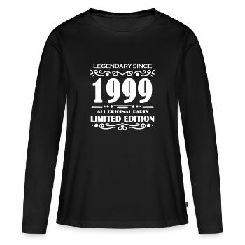 1999 - Année de construction 1999 - Né en 1999 - T-shirt manches longues Premium bio Femme - noir - Devant - Julia (174cm)